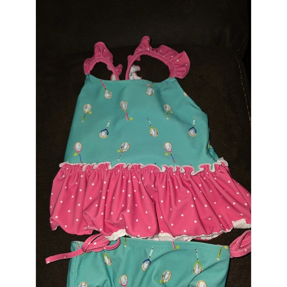 Sweet honey‎ tennis racket tankini 2 piece bathing swim suit size 2t